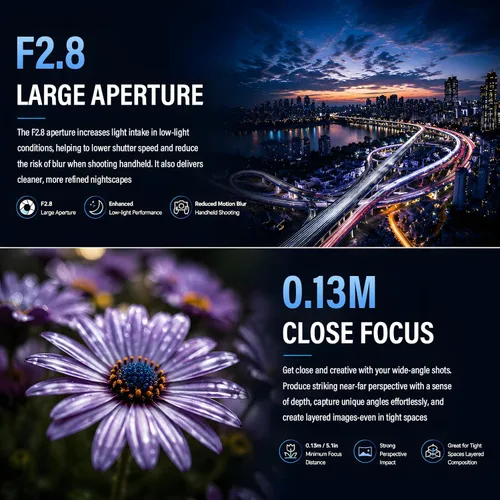 Vista 3 de VILTROX AF 0.354 in F2.8 Air E-Mount APS-C Lente Prime Ultra-Wide para Sony