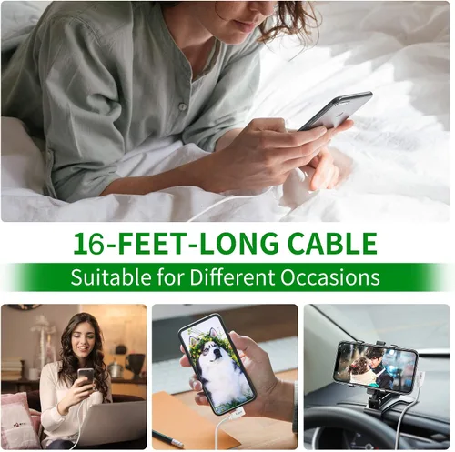 Vista 4 de Kuject - Cable Link USB 30 tipo A a C de 16 pies de largo compatible con Oculust Quest 2 cable para visor de realidad virtual de Oculus Quest 1 y 2
