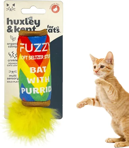 Vista 10 de Huxley & Kent Juguete de Peluche para Gatos - Juguete Interactivo de Hierba Gatera para Gatos y Gatitos - Suave con Crujido y Hierba Gatera