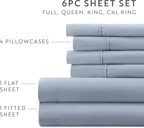 Vista 53 de ienjoy Home Linen Market - Juego de sábanas de 6 piezas, color rubor, tamaño King Blush