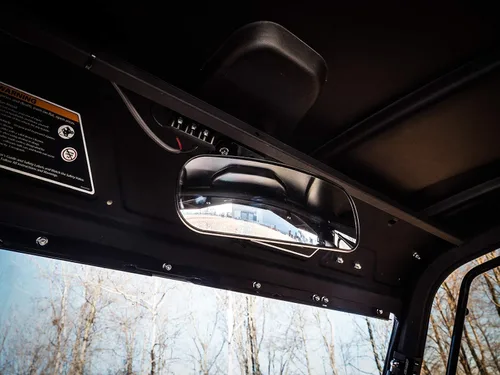 Vista 4 de SuperATV Espejo retrovisor para Can-Am Defender (ver ajuste) Totalmente ajustable Mide 10.25 x 4 pulgadas Incluye todos los accesorios