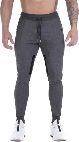 Vista 5 de MAIKANONG Pantalones deportivos de gimnasio para hombre estilo casual pantalones de entrenamiento cónicos para gimnasio entrenamiento