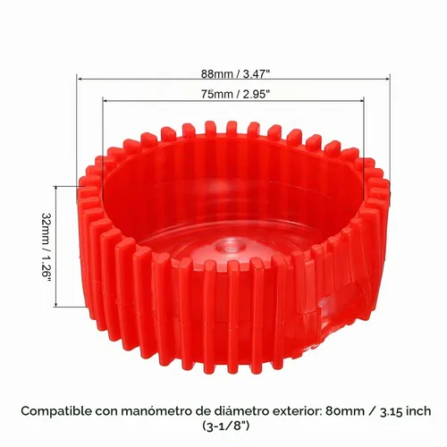 Vista 2 de PATIKIL Botas protectoras para calibre de 3-1/8 pulgadas, paquete de 2 manómetros de colector, cubierta de manómetro refrigerante HVAC