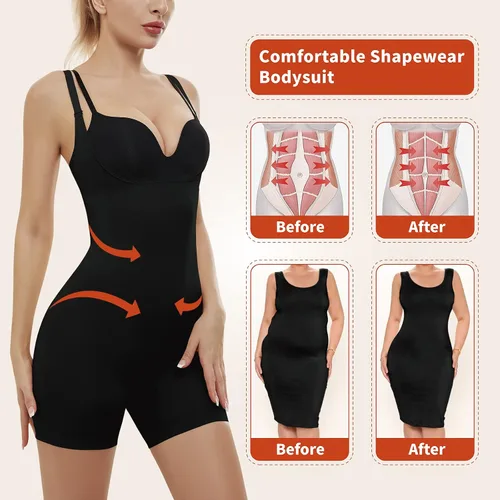 Vista 5 de AMRIY Faja moldeadora para mujer, con control de abdomen, sin costuras, para levantamiento de glúteos