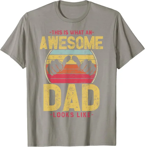 Vista 27 de This is what a awesome dad looks like T-Shirt, Negro