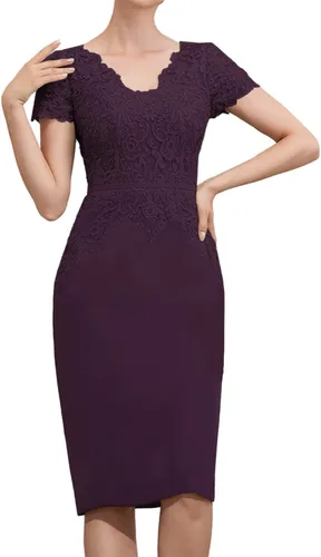 Vista 2 de Mother of The Bride Dresses Lace Appliques V-Neck with Jacket for Wedding