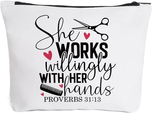 Vista 8 de Fokongna Divertida bolsa de maquillaje organizadora de viaje para mujeres, mamá, tía, mejor amiga, profesora, jefe, personal, colega, compañera