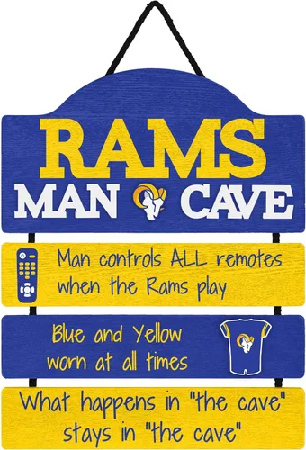 Vista 7 de NFL Team Logo Mancave Man Cave Hanging Wall Sign