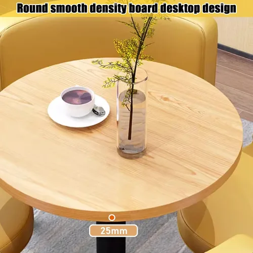 Vista 3 de YVYKFZD Office Reception Room Club Table, Simple Coffee Kitchen Dining Table Set, Round Conference Table, Small Conference Room Tables and Chairs