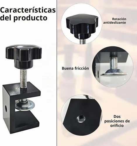 Vista 3 de Abrazadera en C de servicio pesado, abrazaderas de madera, abrazaderas
