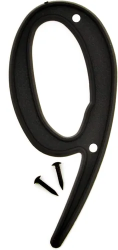 Vista 15 de Hy-Ko Número clásico de plástico reflectante negro de 4 pulgadas, números elevados modernos para casa exterior, marcado cómodo y duradero