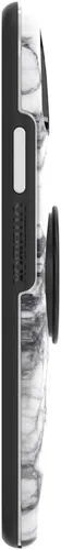 Vista 3 de Otter + Pop - Funda para iPhone X y XS: OtterBox Symmetry Series con PopTop intercambiable de PopSockets - mármol blanco y negro aluminio