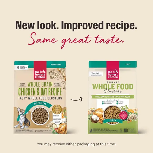 Vista 4 de The Honest Kitchen Alimento seco para perros de grano entero de pollo integral para cachorros, bolsa de 1 libra