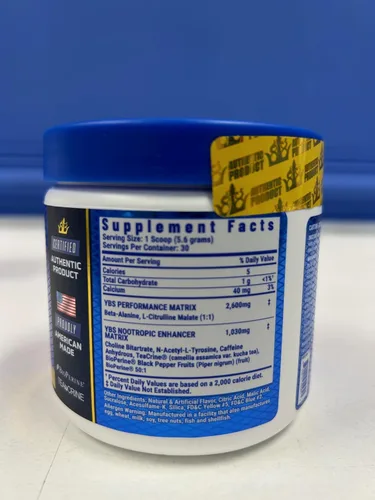 Vista 2 de Ronnie Coleman Signature Series NUEVO Polvo de preentrenamiento para mujeres y hombres, preentrenamiento con aminoácido beta alanina, L citrulina