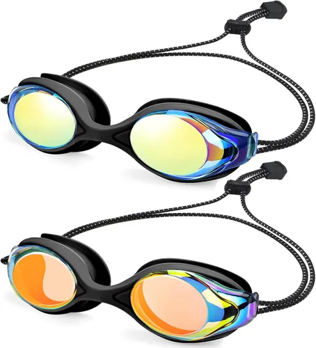 Vista 13 de Vvinca Kids Swim Goggles with Bungee Strap，Quick Adjust Kids Goggles 3-14