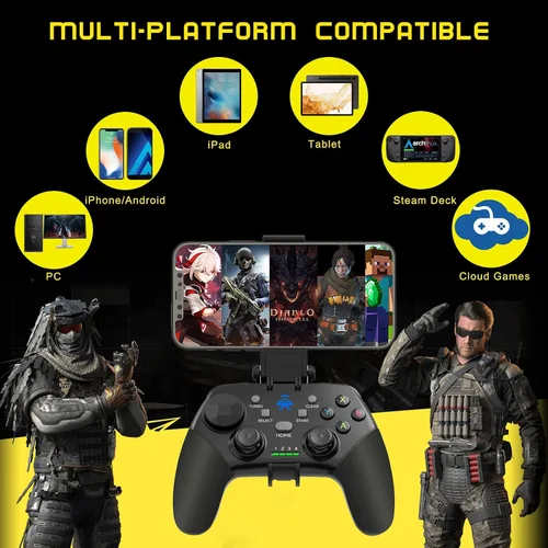 Vista 2 de Joso Controlador móvil inalámbrico para juegos para iOS, Android, iPad, tableta, PC, controlador de teléfono para iPhone 14131211, Galaxy S2221