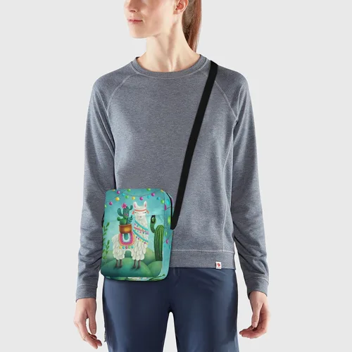 Vista 8 de Sinestour Bolsa de mensajero de alpaca con cactus de acuarela para mujeres y hombres, bolsa de hombro para trabajo y negocios