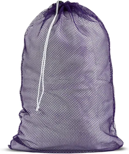 Vista 16 de Bolsa de lavandería de malla XL de Handy Laundry - Duradera, lavable a máquina con cierre de cordón seguro - Perfecta para dormitorios Negro