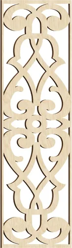 Vista 176 de 9 3/8"W x 24 3/8"H x 1/4"T Bellaire Decorativos Paneles de pared de madera calado, abedul