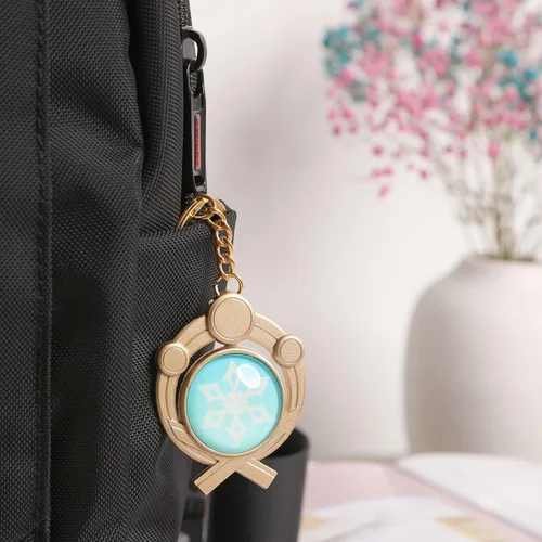 Vista 5 de KattyStory Genshin Impact Inazuma and Snezhnaya Vision - Llavero con diseño de personajes de juego, accesorios para colgar en el juego