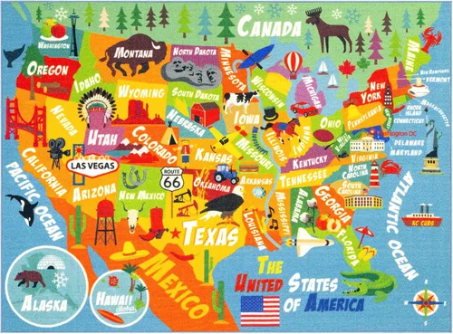 Vista 13 de KC Cubs 8x10 Alfombra de Carretera con Animales Safari para Coches de Juguete – Alfombra de Juego Educativa para Niños, Pequeños, Guardería, Aula