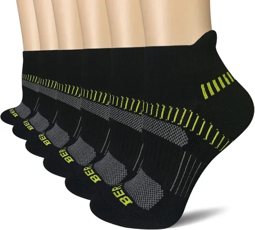 Vista 7 de BERING Calcetines tobilleros acolchados para correr atléticos para mujer (6 pares)