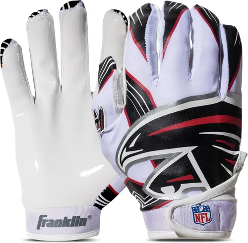 Vista 19 de Franklin Sports - Guantes de receptor de fútbol americano juvenil de la NFL, par de guantes de fútbol para niños con logotipos de equipos de la NFL