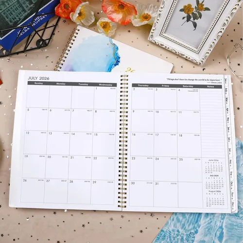 Vista 2 de Planificador/Calendario Mensual 2026-2027 - Enero 2026 - Diciembre 2027, 9" × 11", calendario de 2 años 2026-2027 planificador mensual con Cubierta