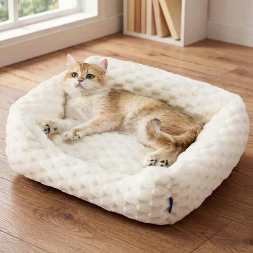Vista 16 de Bedsure Linda cama lavable y esponjosa para gatos y gatitos de interior, 20 Gris