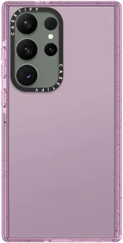 Vista 104 de CASETiFY Funda de impacto para Galaxy S22+ - Adhesivo Aries Moross, color negro transparente