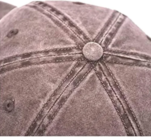Vista 3 de Gorra de béisbol unisex de algodón vintage de perfil bajo sin estructura de béisbol lavada ajustable para papá