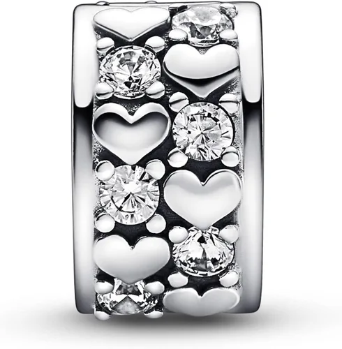 Vista 2 de Pandora Infinite Hearts Sparkling Clip Charm