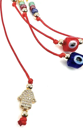 Vista 7 de SIFRIMANIA All You Need Protection Collar largo versátil Lariat Y Evil Eye o pulsera envuelta