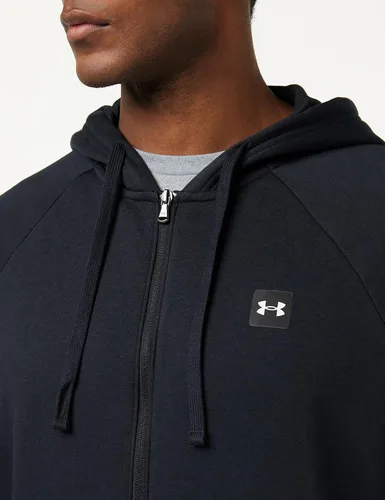 Vista 4 de Under Armour Rival - Sudadera de vellón para hombre, con capucha y cierre con cremallera completa