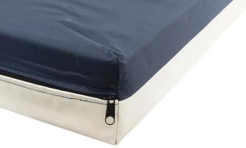 Vista 3 de Roscoe Medical almohadón de espuma para silla de ruedas, Azul/gris, 1
