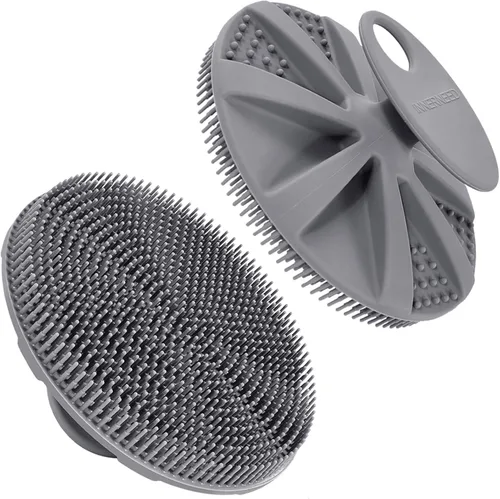 Vista 20 de INNERNEED Cepillo de ducha de silicona suave de grado alimenticio, negro+