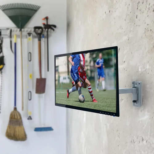 Vista 8 de VIVO Soporte de pared para TV RV de liberación rápida para pantallas de 13 a 43 pulgadas, soporte articulado con bloqueo, se adapta hasta VESA 200 x