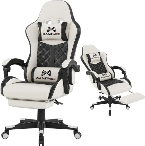 Vista 9 de Silla para videojuegos, silla para adultos de 400 libras, silla de computadora de respaldo alto con reposapiés y reposabrazos vinculados, silla