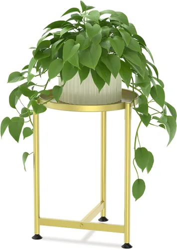 Vista 30 de LASZOLA Soporte plegable para plantas de interior de 7 niveles para múltiples macetas grandes, estante ajustable alto y resistente con bandeja de 10