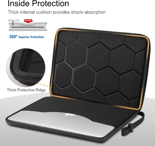 Vista 3 de FINPAC Funda rígida para laptop con funda para accesorios compatible con MacBook Neo (A18 Pro), MacBook M5/M4/M3/M2 de 13 pulgadas (2026-2022)