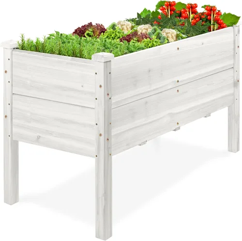 Vista 27 de Best Choice Products Cama de jardín elevada de 48 x 24 x 30 pulgadas con profundidad extra profunda de 16 pulgadas, soporte para maceta de madera