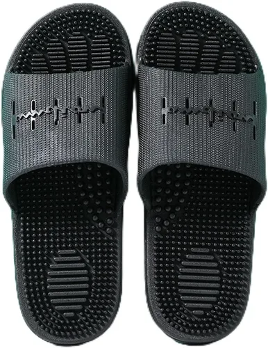 Vista 8 de Promociona la circulación sanguínea, cómodas pantuflas de masaje, pantuflas antideslizantes de fondo grueso, color negro, 40-41, sandalias