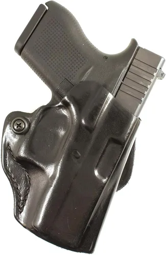 Vista 8 de DeSantis Funda de cuero OWB Mini Scabbard para pistolas y revólveres, funda de transporte abierta para hombres y mujeres, de extracción rápida