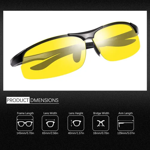 Vista 7 de YIMI Gafas de sol polarizadas fotocromáticas para conducción z87 para hombres y mujeres gafas de seguridad de día y noche