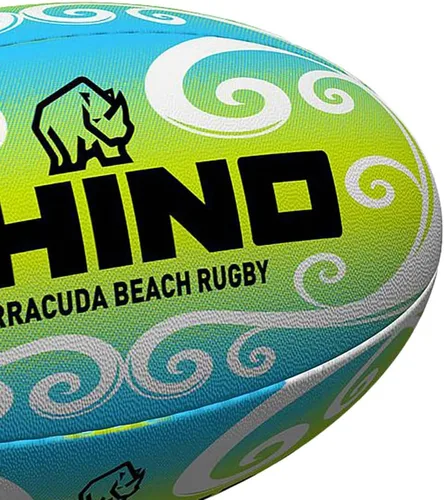 Vista 3 de Rhino Barracuda Beach Holiday Summer Pro - Pelota de rugby verde/azul