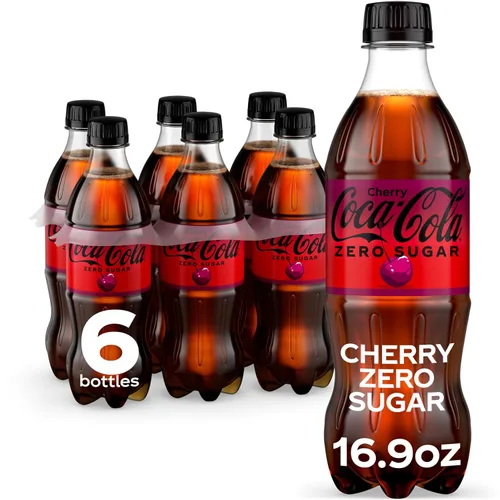 Vista 11 de Coca-Cola Cherry Coke Zero Sugar 16.9 fl oz Paquete de 12