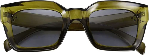 Vista 2 de FEISEDY Gafas de sol clásicas para mujer de moda gruesas cuadradas marco grueso UV400 B2471