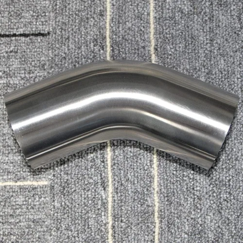 Vista 10 de Codo de Acero Inoxidable de 1.5" con Curvatura Mandril de 45° - 16GA/0.065" (1.5mm) de Grosor - Patas de 2" - Codo de Acero Inoxidable SS304