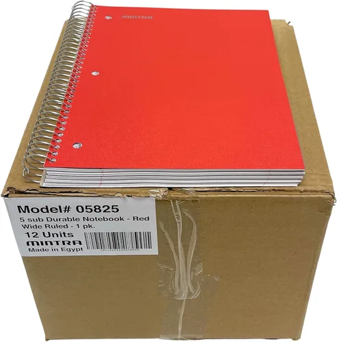 Vista 25 de Mintra Office Cuadernos de Espiral Duraderos, 5 Materias (Hielo Ártico, Rayado Universitario 1pk)