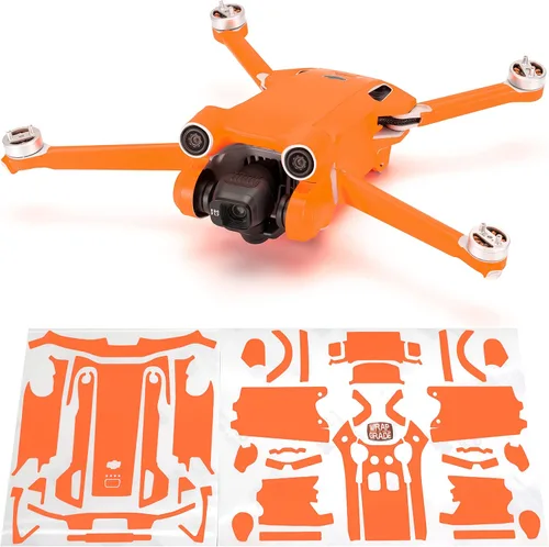Vista 7 de WRAPGRADE Pegatinas de piel compatibles con DJI Mini 3 Pro Unidad principal (verde militar)